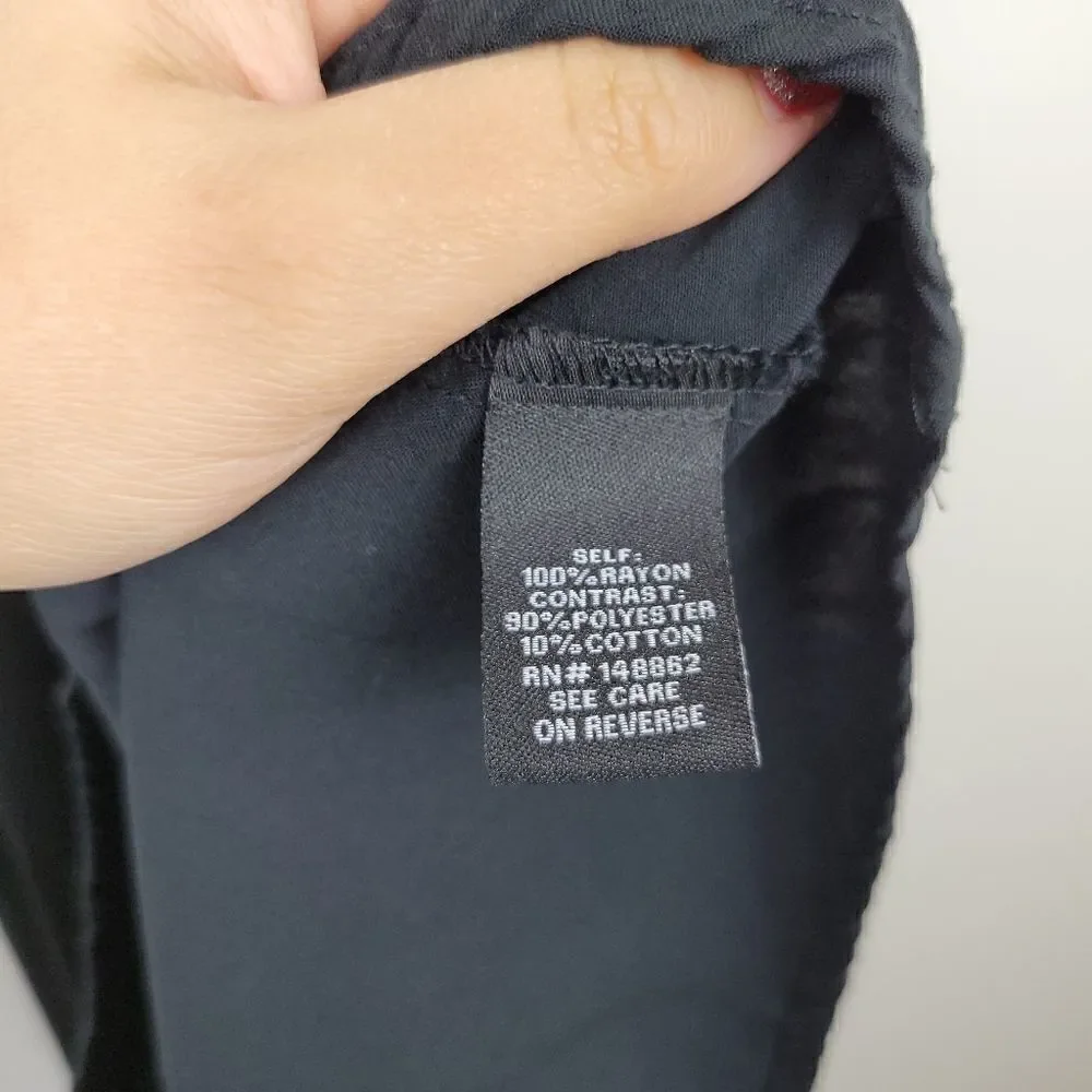Torrid Lace-Up Challis Trapeze Maxi Dress – Black 00 (10) - Picture 12 of 13
